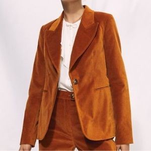 Wilfred 70s style velvet rust Mona blazer.